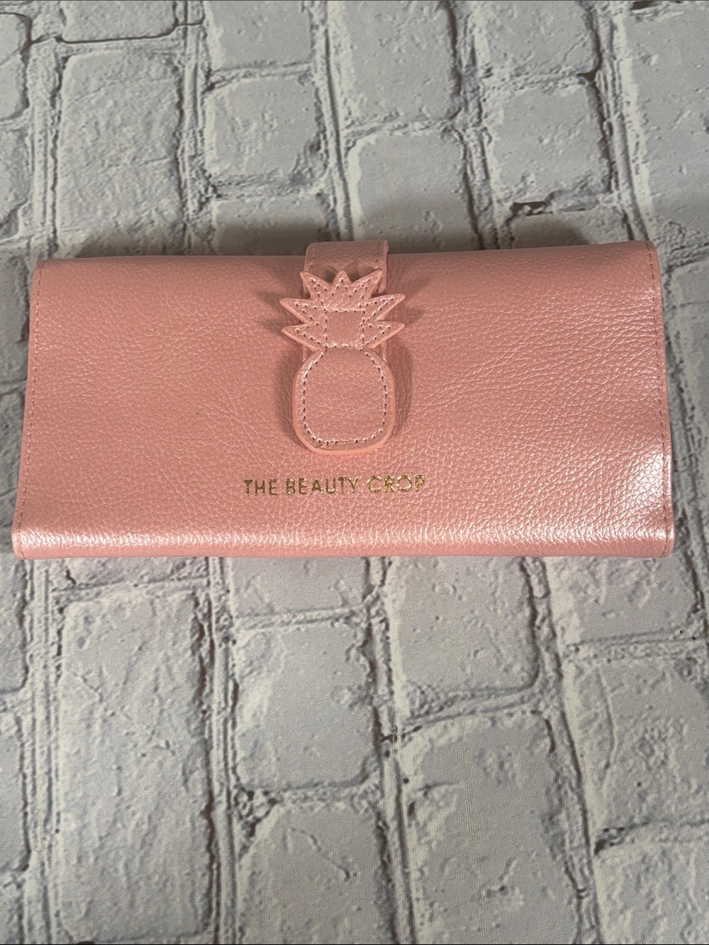 The Beauty Crop Pink Metallic Makeup Brush Bag